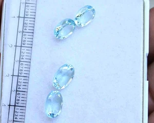 Natural Sky Blue Topaz Oval Cut Loose Gemstone For Jewelry 4 Pcs 7*9 MM 8.10 Ct - Picture 1 of 8