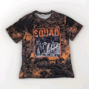 Jason, Freddy, Leatherface, Michael Myers T Shirt Large Black Orange Dye Squad - Picture 1 of 5