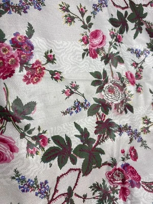 Tela Floral Laura Ashley 1/2 yarda x 44" Algodón Rosas y Verde Foto 1 de 4