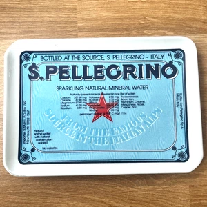Vintage San Pellegrino Tip Tablett Crippa Milano Italien Promo Wasser Werbung 80er - Bild 1 von 6