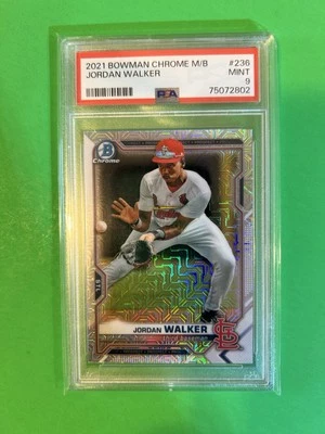 2021 Bowman Chrome MEGA BOX JORDAN WALKER #236 RC- PSA 9 MINT - Image 1 of 2