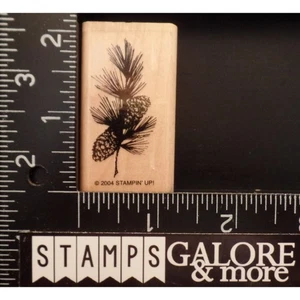 Stampin' Up! RUBBER STAMPS 2004 NOBLE DEER SCENERY PINE BRANCH PINE CONES #11 - Picture 1 of 2