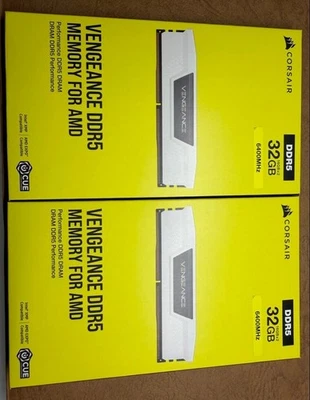 CORSAIR VENGEANCE DDR5-6400 CMK32GX5M2B6400Z36W 16GBx2 2Box set Memory Unopened - Image 1 of 3