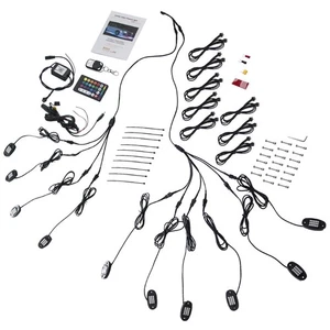 10 cápsulas RGB LED luces de roca todoterreno ATV debajo de la carrocería control inalámbrico disponible - Imagen 1 de 12