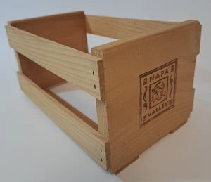 Vintage CD Storage - NAPA VALLEY BOX COMPANY Wooden Crate 10" X 6" X 5.5" Wood - Picture 1 of 6