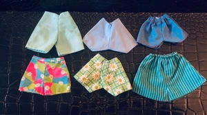 Vintage Barbie blaue Shorts Set Neon Blumen Streifen Ken 80er 90er 208 - Bild 1 von 1