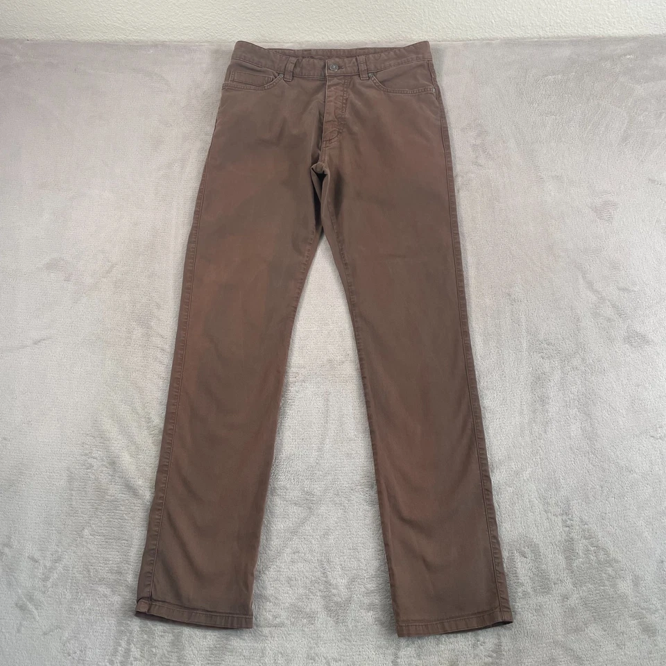 Pantalones Ermenegildo Zegna Hombre 32x33 Marrón Mármol Sarga Chino Diseñador 5 Bolsillos Foto 1 de 4