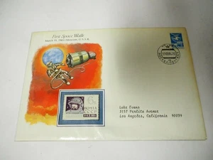 Erster Weltraumspaziergang 19. März 1965 Moskau UdSSR Ersttagsbrief und Briefmarke - Bild 1 von 4