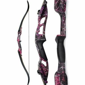 56" Takedown Recurve Bow 30-50lbs Limbs Metal Riser Archery Adult Hunting Target - Picture 1 of 21