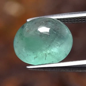 💎 2.15ct 8.5x7.5mm Oval Cabochon Natural Green Emerald - Nigeria Gemstone - Picture 1 of 4