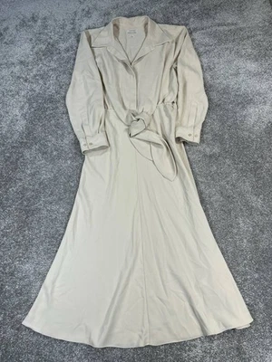 Vestido Babaton para mujer grande beige envolvente blusa Foto 1 de 4