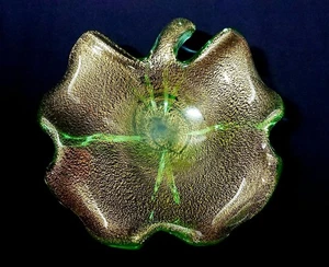 Murano Barovier Glass Gold Leaf Bowl c1960s - Picture 1 of 6