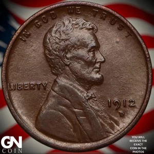 1912 D Lincoln Cent Wheat Penny A0315 - Picture 1 of 2