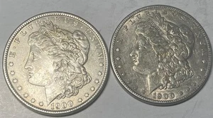 1900-P & 1900-O Morgan Dollars - Picture 1 of 2