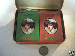 coca cola playing cards set of 2UNused & AdvertisingTin - Picture 1 of 2