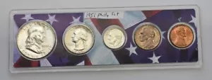 1955-P Philadelphia Mint Brilliant Uncirculated Silver Mint Year Set - Picture 1 of 6