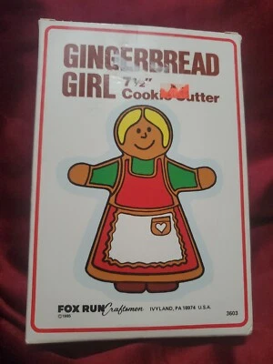 Cortador de galletas Fox Run Gingerbread Girl #3603 vintage hecho en EE. UU. mujer mujer Foto 1 de 4