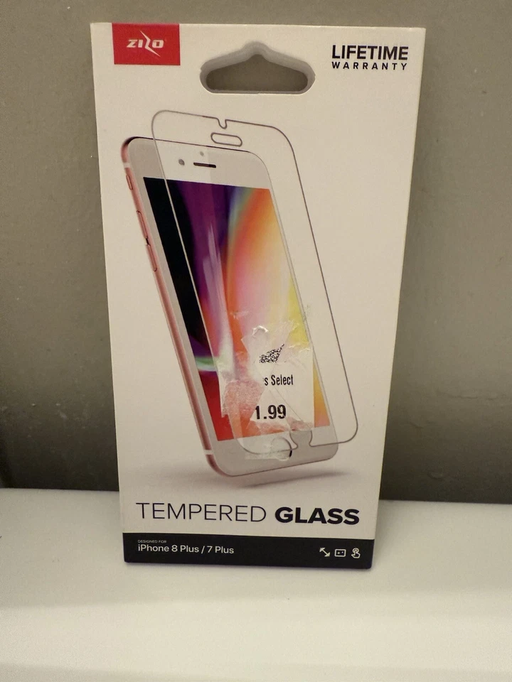 iPhone 7 Plus /8 Plus Zizo 钢化玻璃 - 9H 表面硬度 - 零售包装 — 第 1/2 张图片