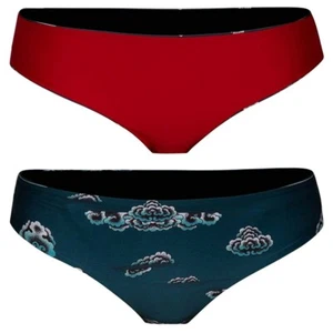Hurley Fondo reversible de bikini de surf de cadera para mujeres - Indo/Rojo - Imagen 1 de 5