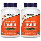 Now Foods, (2 Pack) Certified Organic Inulin, Pure Powder, 8 oz (227 g)