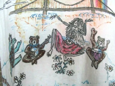 Vintage Grateful Dead T-Shirt (XL) Hand-Drawn Art 2-Sided RARE-Unique Band Tee - Image 1 of 4