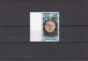 Congo rare overprint autorise 360 F on mnh stamp 1998 Bapunu dance mask - Picture 1 of 1