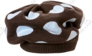 NWT Girls 8 & Up Gymboree GIRLS BEST FRIEND Brown/Blue Cotton Blend BERET HAT - Picture 1 of 1