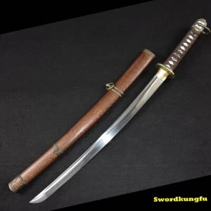 78 cm Militär Schwert Japanisch Samurai Katana Hoch Manganstahl Klinge Holz Saya - Bild 1 von 12