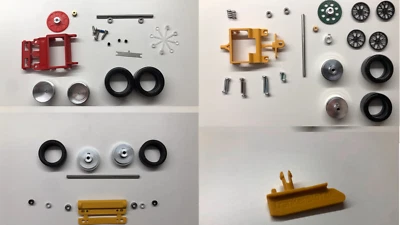 MARKENLOS Carrera Digital 124 Tuning Frankenslot Slotinvasion Achshalter R8 911 M4 296 GT3