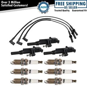 Ignition Coils Wires & Spark Plugs Fits 2009-2012 Dodge Jeep Mitsubishi Ram - Picture 1 of 12