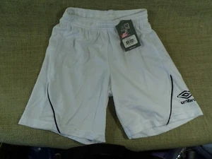 UMBRO PURE WHITE KIDS SOCCER SHORTS XXS - Picture 1 of 3