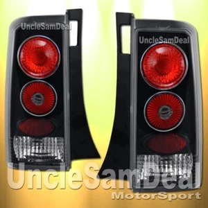 FOR 03-07 SCION xB BLACK HOUSING CLEAR RED LENS TAIL LIGHTS DIRECT FIT PAIR - Picture 1 of 2
