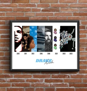 Drake - Discografía - Impresión de póster artístico de varios álbumes - Gran regalo de Navidad - Imagen 1 de 12