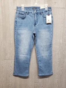 NYDJ Jeans Womens 10 Petite Crop Marilyn Straight Cool Embrace Lift Tuck 30x22 - Picture 1 of 18