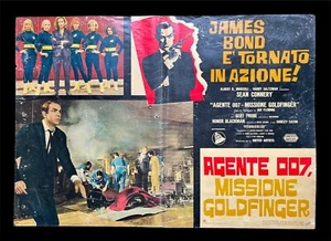 CINEMA fotobusta POSTER AGENTE OO7 MISSIONE GOLDFINGER JAMES BOND Sean Connery - Picture 1 of 1