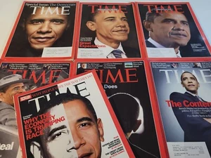 Lot of 7 Issues of TIME Magazine (2000s) Politics - OBAMA Solo Covers - Bild 1 von 6