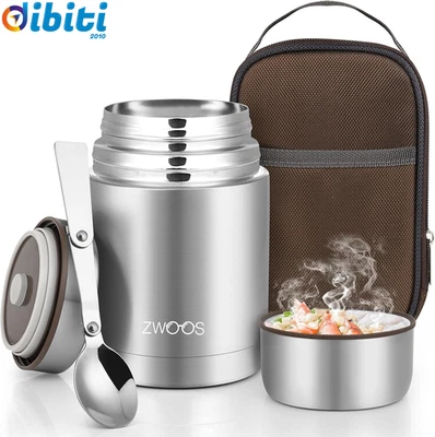 800Ml Thermos Alimenti Caldi, Acciaio Inossidabile 316 Contenitore Termico per A - Immagine 1 di 4