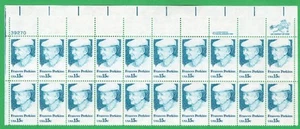 Scott #1821 Frances Perkins Plate Block of 20 Stamps - MNH P#39270 UL - Picture 1 of 1