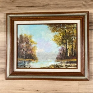 Vintage Bernard Bosman (1911-1981) Signed Landscape Oil Painting Framed 18"X 22" - Picture 1 of 3