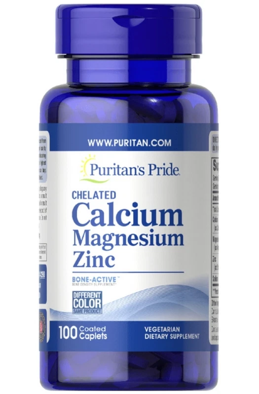 Calcio Magnesio Zinco - 100 Compresse - Calcio Magnesio Zinco PURITAN'S PRIDE - Imagen 1 de 1