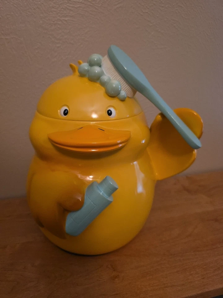 Yellow Duck Circo Bathroom Canister 13 Tall Large Storage Waste Basket NO SOUND - Image 1 of 4