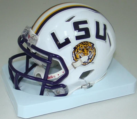 LSU Tigers Alternate White NCAA Revolution Speed Mini Football Helmet Cover