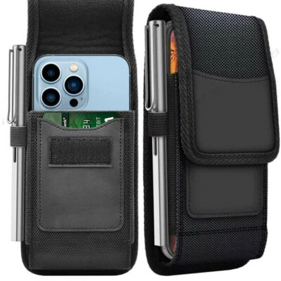For Motorola G Pure One 5G Ace Belt Clip Pouch Holster Wallet Canvas Case Cover - Image 1 of 4