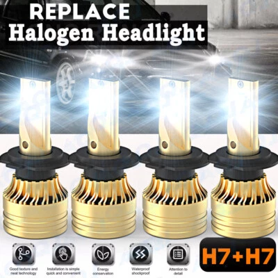 H7 H7 LED Headlight High Low Beam Combo Bulbs For BMW X1 2012-2024 X3 2004-2014 Foto 1 de 4