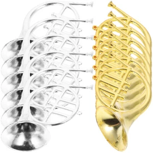 12 Piezas Cuerno Simulado Colgante Instrumentos Musicales Adornos Francés - Imagen 1 de 12