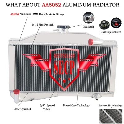 Radiador de alumínio serve para Morris Minor 1000 948/1098 1955-71 60 1961 1962 perfeito estado - Imagem 1 de 4