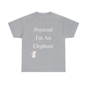 Halloween Tee Shirt Costume Pretend I'm An Elephant    Unisex Heavy Cotton Tee - Picture 1 of 8