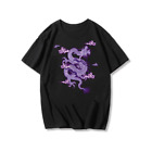 Chinese Dragon Print T-shirt Casual Loose Oversized Streetwear T-shirt NEW
