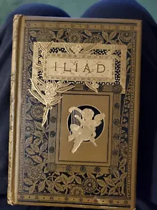 HOMER'S ILIAD Antique Hurst & Co. Gilt Edges Decorative Edition Victorian - Foto 1 di 15