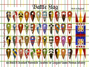 Waterslide Transfers for Conquest Games Plastic Norman Infantry Boxed Set - Picture 1 of 1